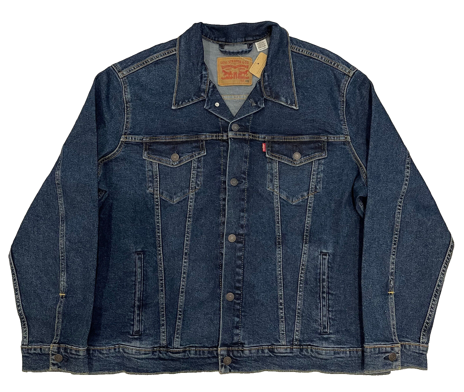 Levis Mens Long Sleeve Stretch Trucker Jacket Size: XXL (2XL