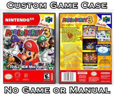 Mario Party 3 - Nintendo 64 N64 Custom Case *NO GAME*