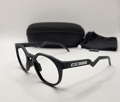 OAKLEY HSTN Polished Matte Black Frame Sunglasses Eyeglasses w/ RARE Rubber Nose