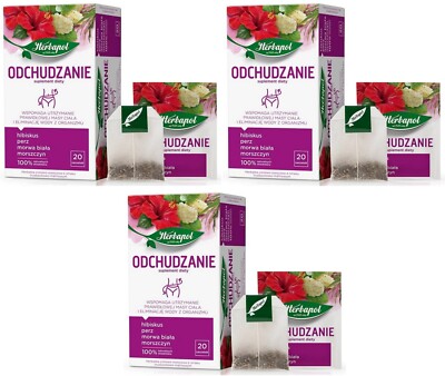 3 X HERBAPOL Weight Loss Functional Tea 3 x 20pcs - 60 envelopes