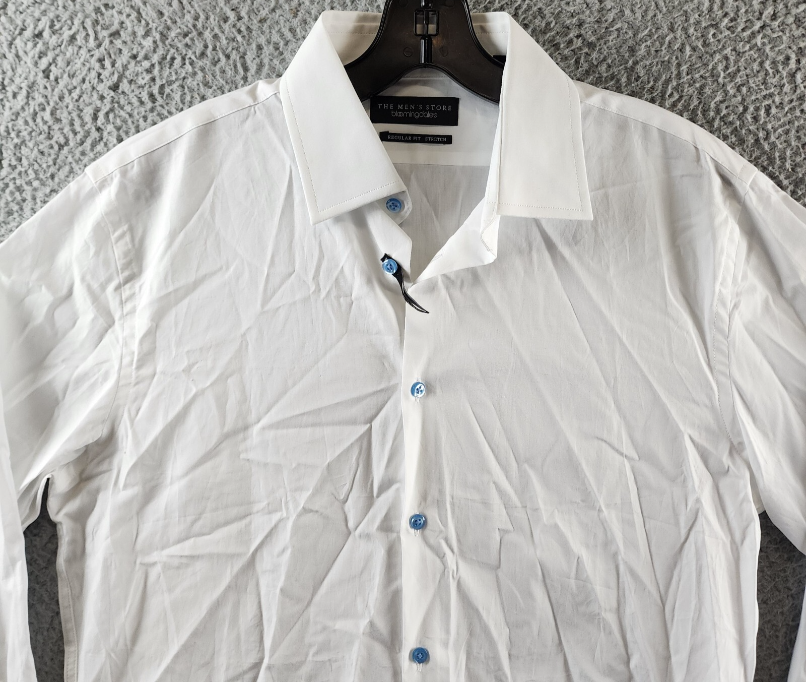 The Men's Store at Bloomingdale's Regular Fit Dress Shirt Men's 32/33 White 15.5 - Picture 3 of 13