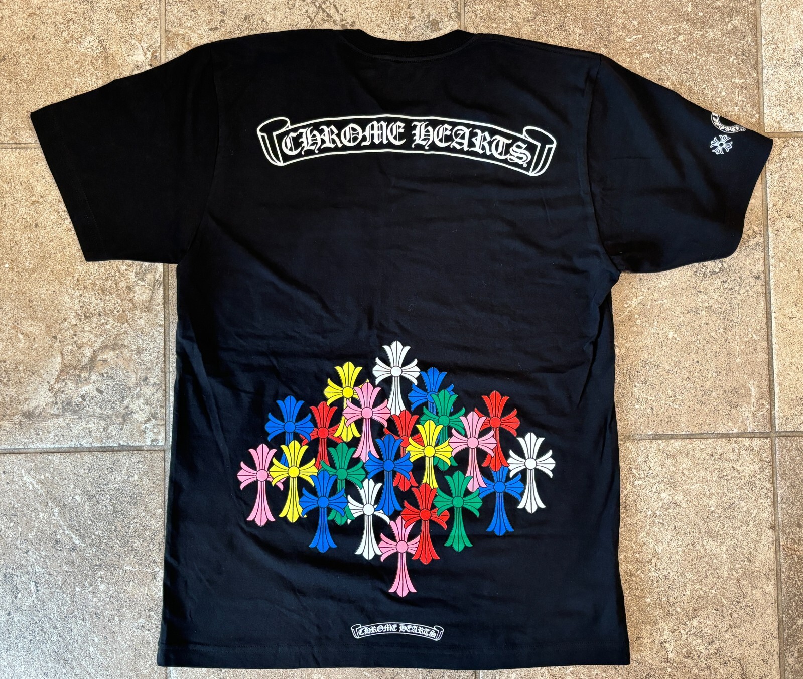 100% Authentic Chrome Hearts Multi Color Cross T-shirt Size 100% Authentic Chrome Hearts Multi Color Cross T-shirt Size