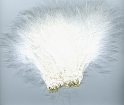 WAPSI STRUNG MARABOU. Blood Quill. FL.WHITE