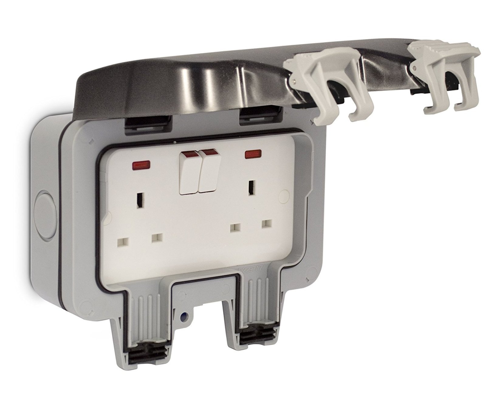 FREE 20mm Glands BG Weatherproof RCD IP66 Outdoor 13A Double Socket WP22RCD