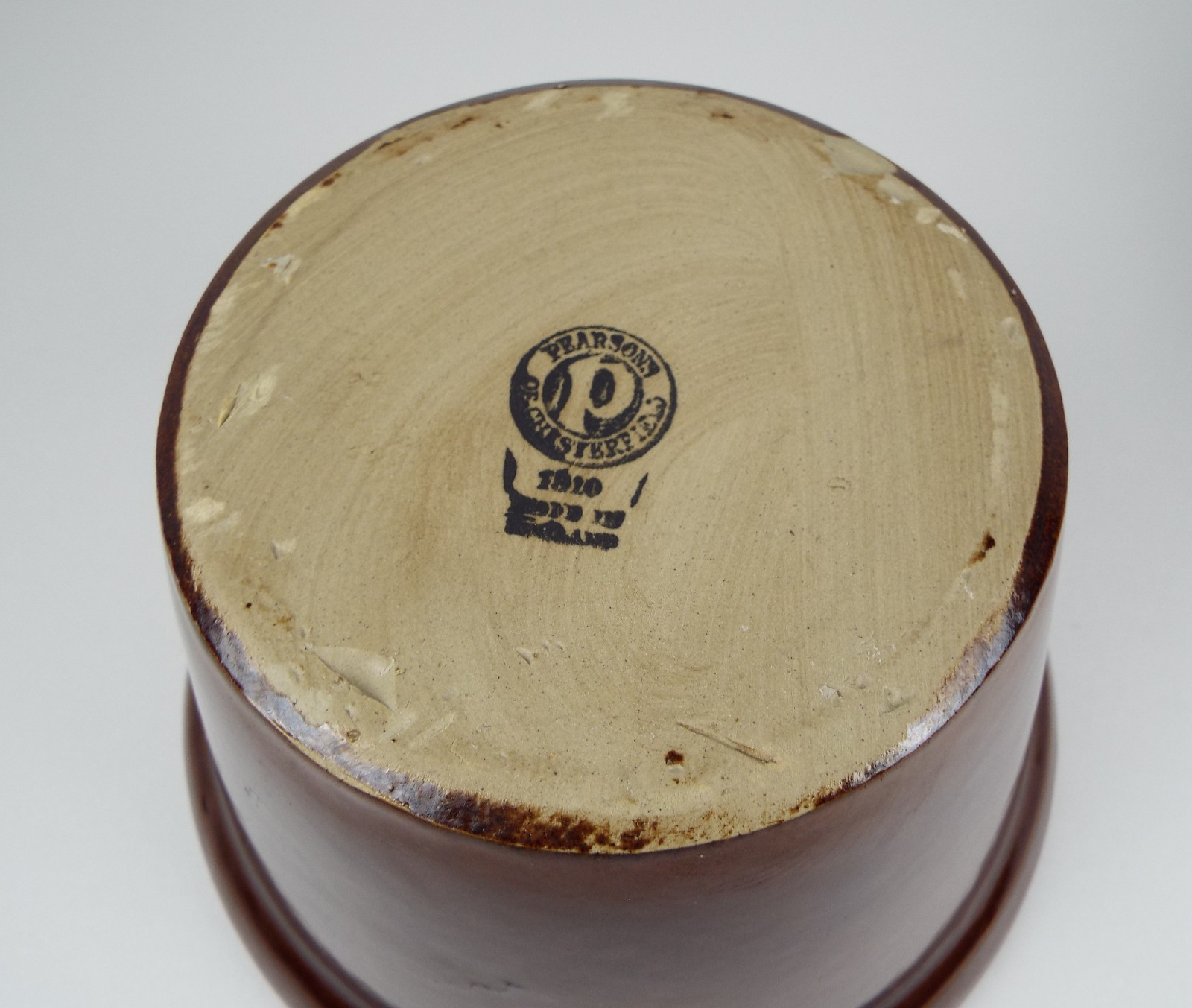 2 VINTAGE BRITISH STONEWARE Bowls Pearsons Of Chesterfield 1810 Pottery England