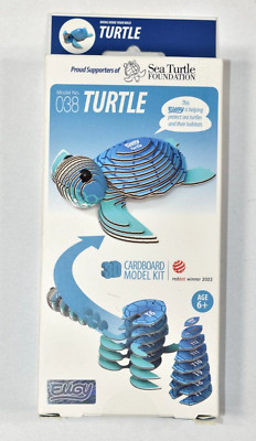 Sea Turtle 3D Cardboard Model Kit EUGY #038 Complete Not Built OPEN BOX