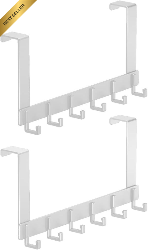 2 Pcs over the Door Hanger with Long Hanging Arm, over the Door Hook Coat Rack w