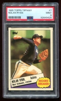 1985 Topps Tiffany #7 Nolan Ryan PSA 9 Mint HOF Astros~(PL)