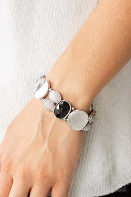 PAPARAZZI CHROMA CHARISMA BLACK STRETCH BRACELET