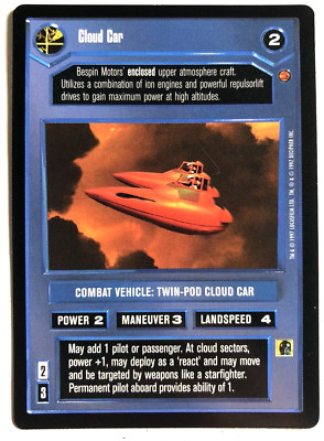 Star Wars CCG Cloud Car Cloud City DARK SIDE SWCCG NEAR MINT NM