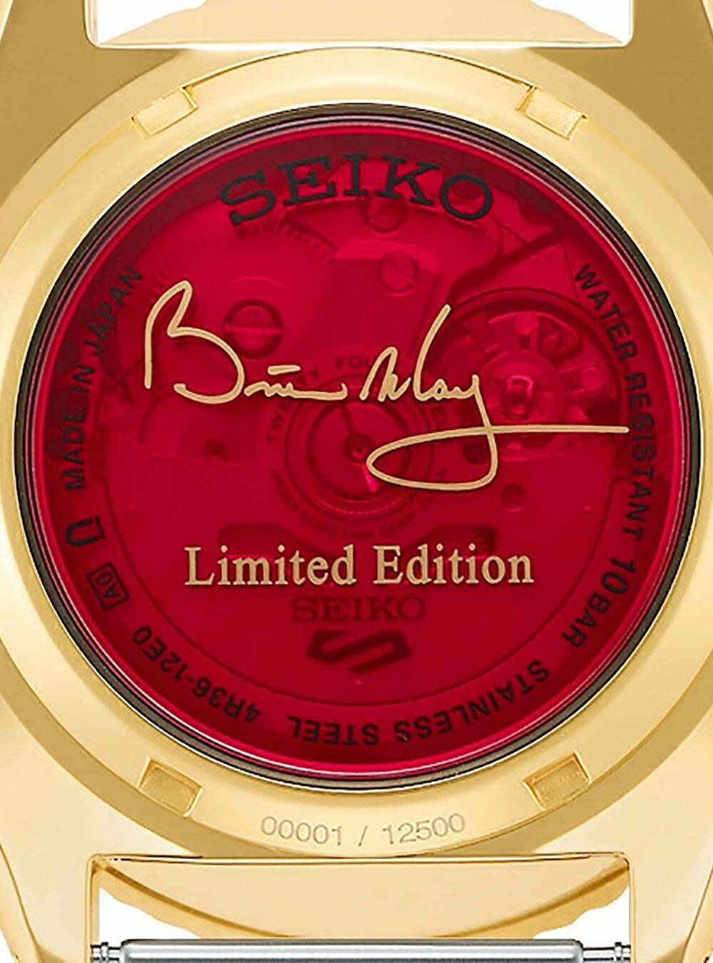 Pre-owned Seiko 5 Queen Sbsa160 Sports Brian May Limited Red Special Mechanical 2022 Rare