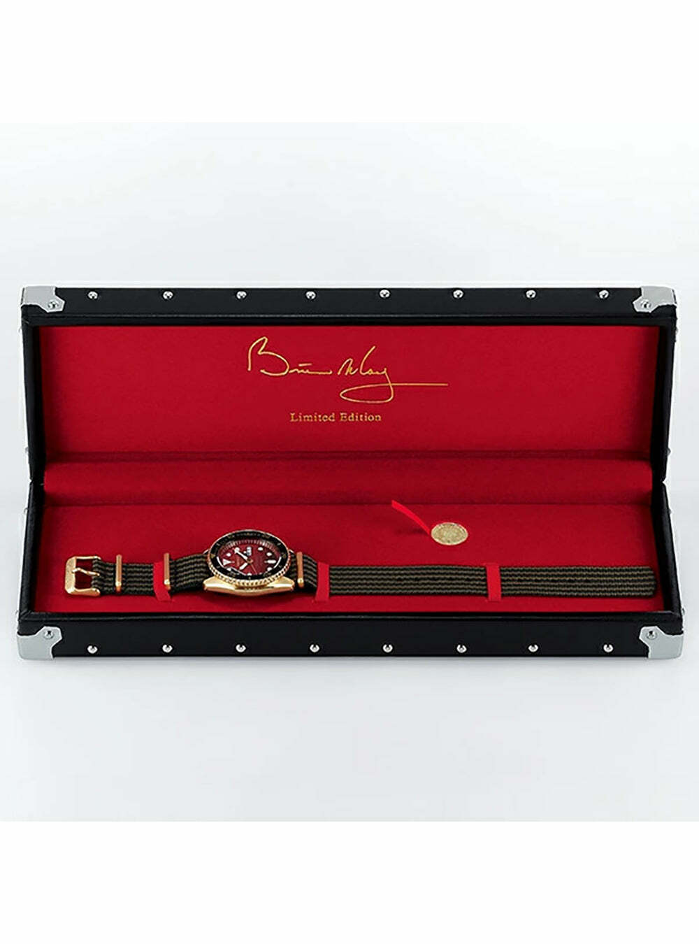Pre-owned Seiko 5 Queen Sbsa160 Sports Brian May Limited Red Special Mechanical 2022 Rare