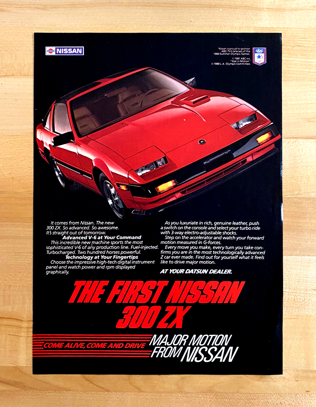 1984 Original Print Ad Nissan 300 ZX Come Alive, Come And