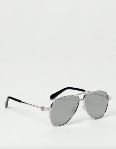 Pre-owned Off-white Oeri122s24met0017272 Ruston L Silver Silver Mirror Sunglasses