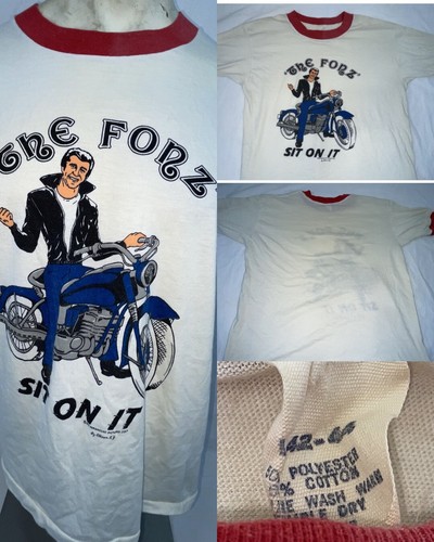 最終値下げ★ 1976 happy days fonzie Tシャツ　リンガーT Happy Days The Fonz 1976 Vintage Ringer T-shirt (M) – Route