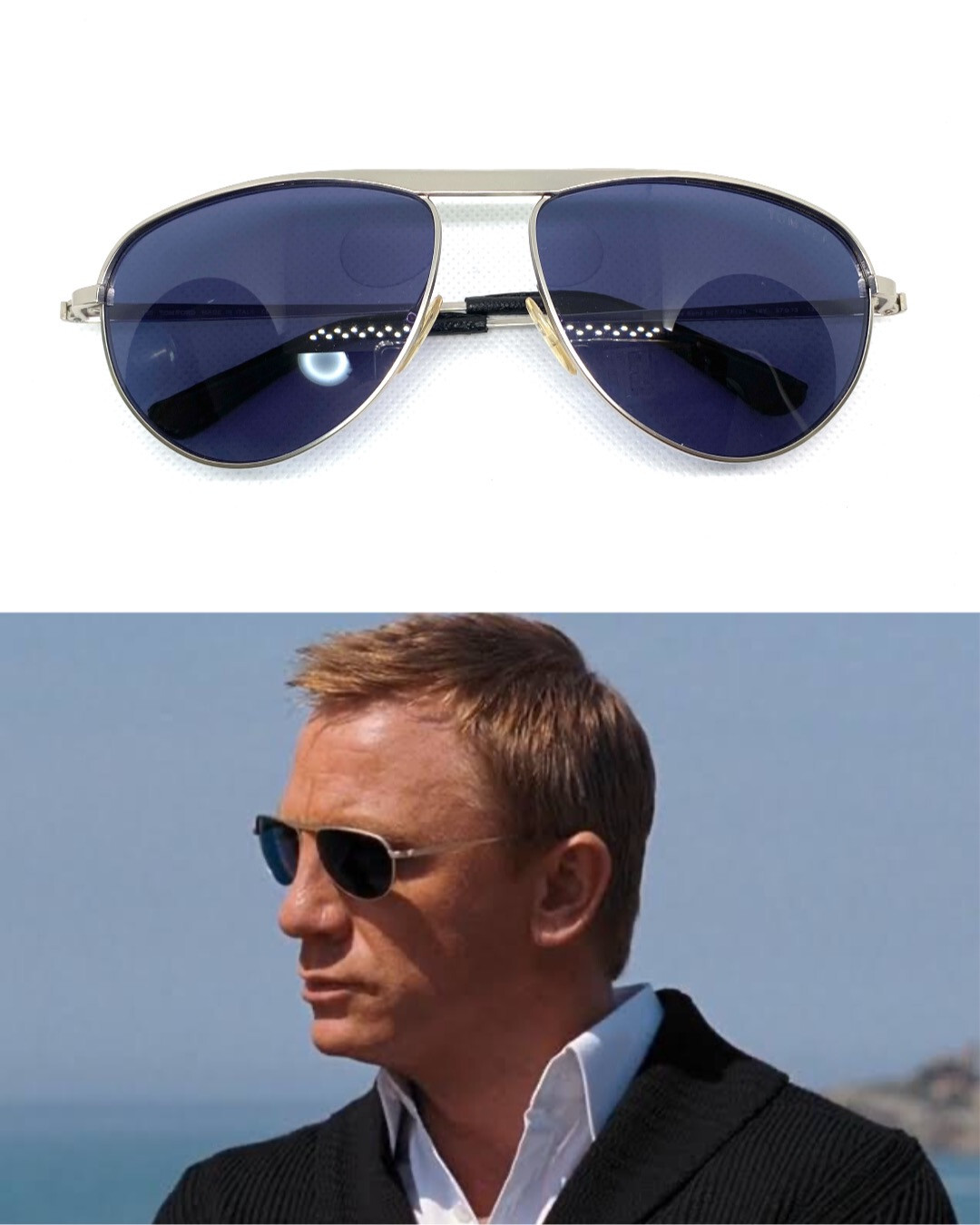 Tom Ford TF108 JAMES BOND 007 Quantum of Solace 19V 57-15 130 Sunglasses  240128 | eBay