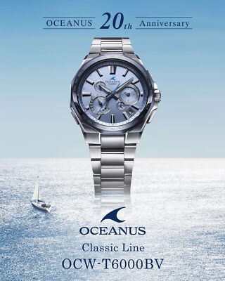 Pre-owned Casio Oceanus Ocw-t6000bv-2ajr 20th Anniversary Limited Solar Radio Men Watch