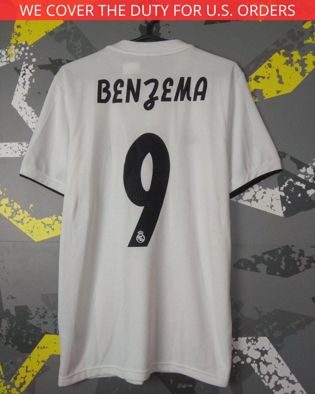 【USED】 adidas Real Madrid BENZEMA yoji Real Madrid Benzema 8 France Super Cup Jersey Player Issue Adizero