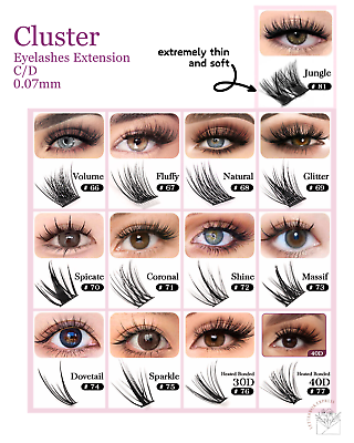 Eyelash types 2024