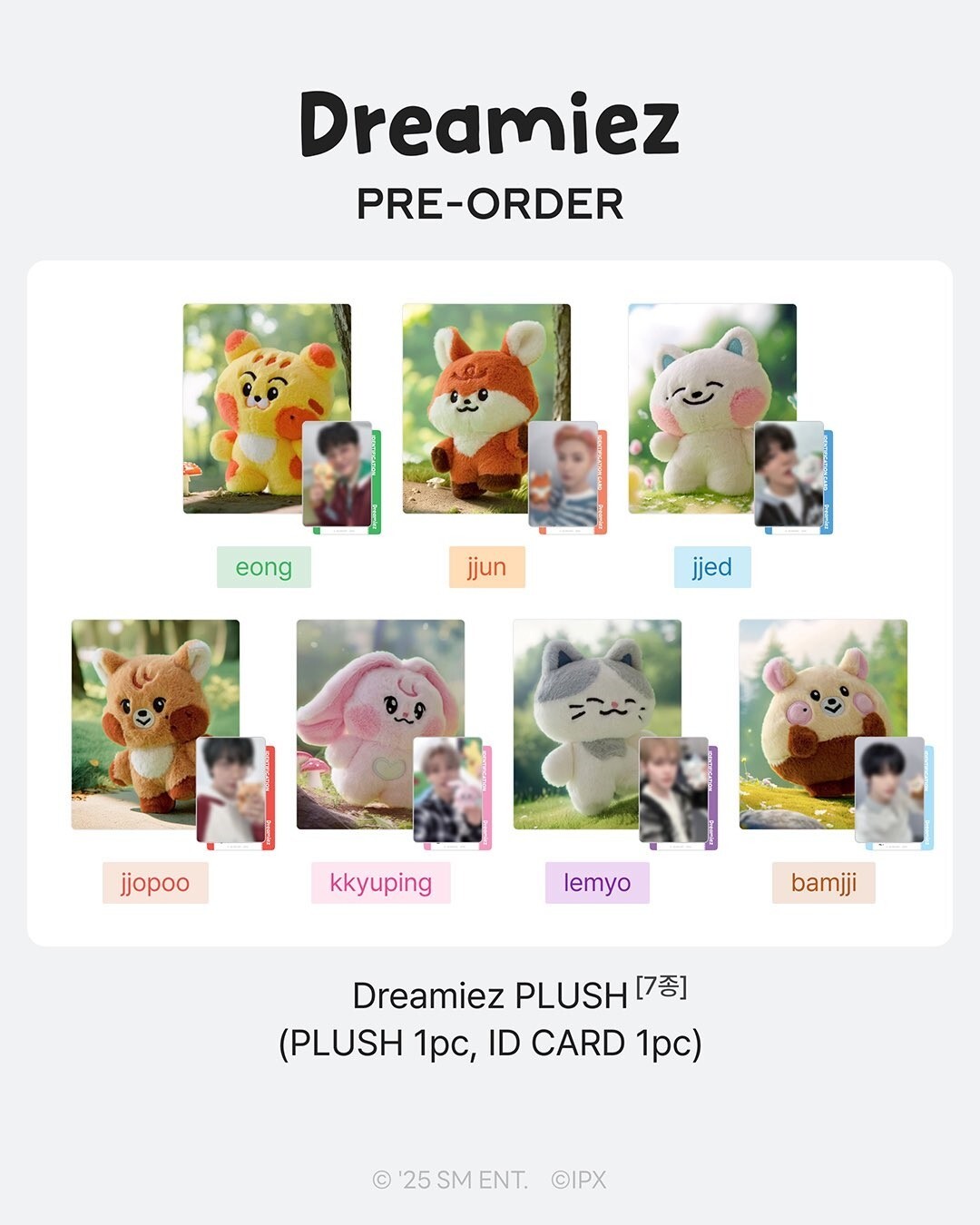In Stock) NCT DREAM with LINE FRIENDS [ Dreamiez PLUSH w/ ID