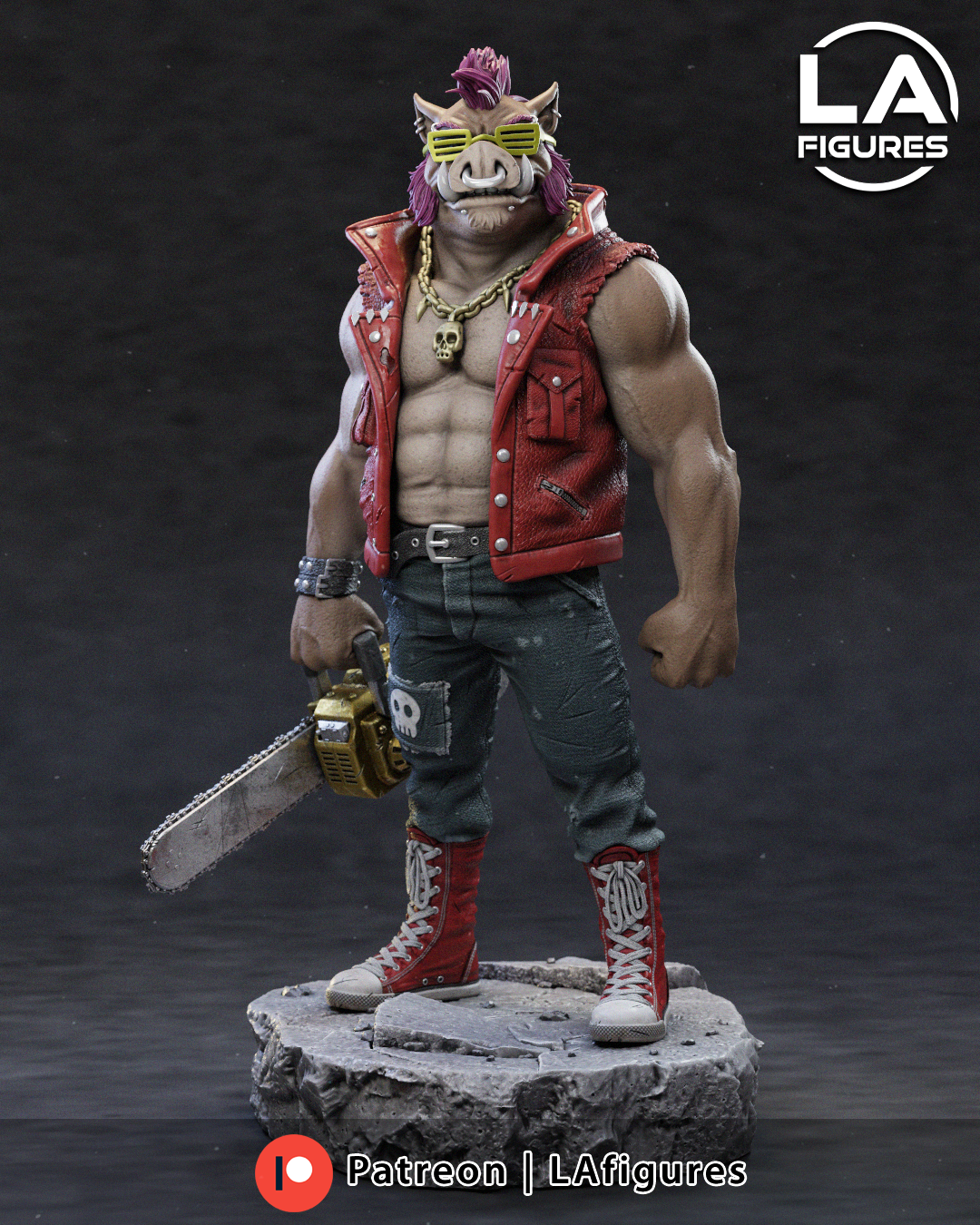 1/12th, 1/10th, 1/8th or 1/6th Scale TMNT Bebop Resin Figure