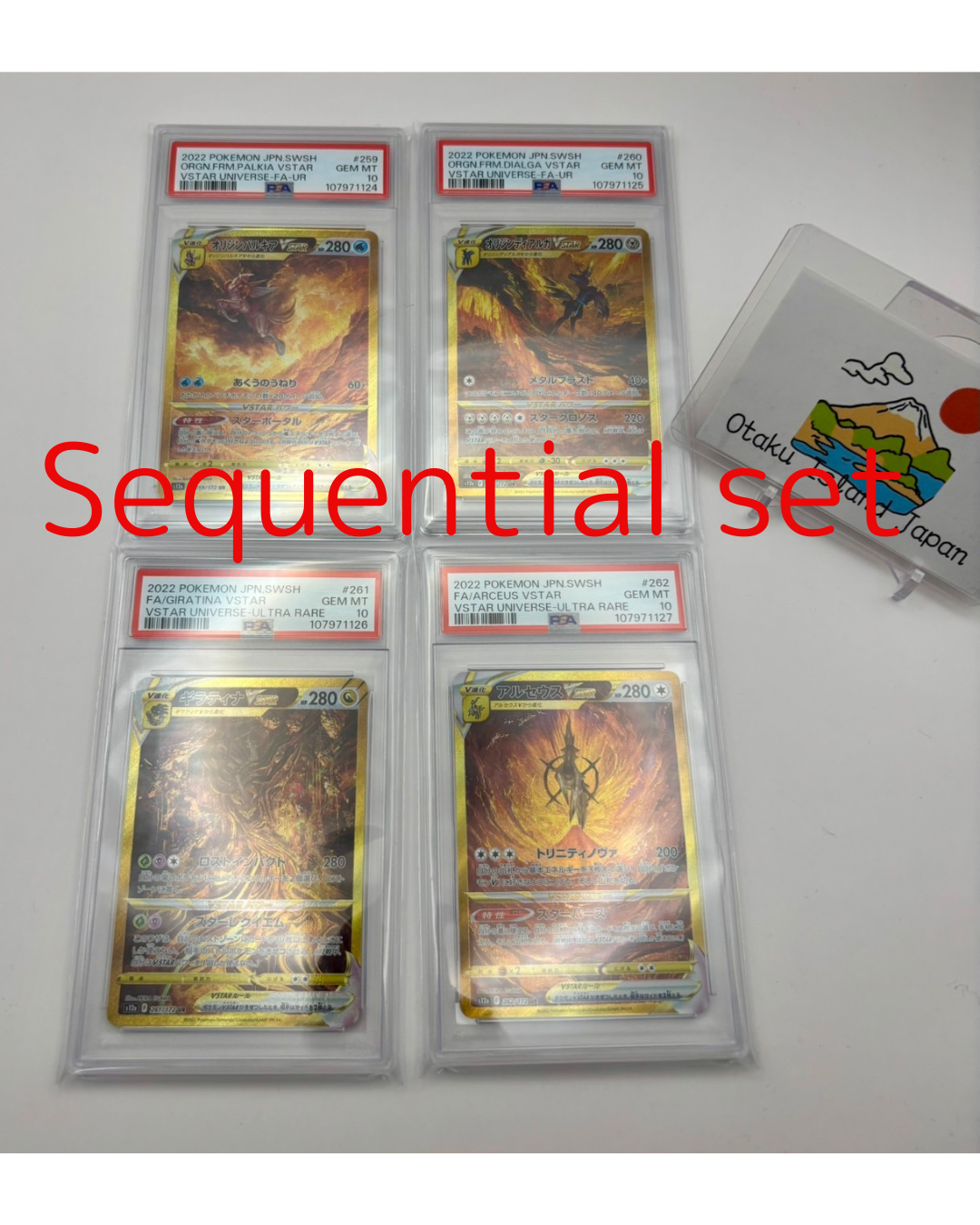 PSA10 Palkia Dialga Giratina Arceus UR 259-262/172 VSTAR