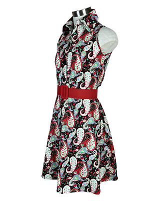 VOODOO VIXEN PIN UP 50S VINTAGE ROCKABILLY RETRO SARANYA PAISLEY DRESS DR2382 XS