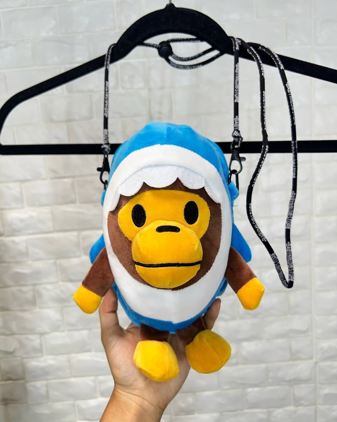A BATHING APE SHARK BABY Milo ぬいぐるみ Bape Baby Milo Plush Shark Mobile Bag Blue - US
