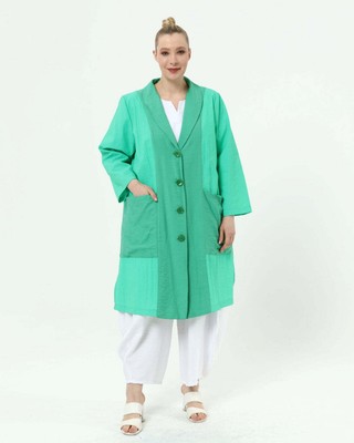 BLAZER LONG BLAZER IN TOLLEM SMARAGDGRÜN VON UNSEREM LABEL MÄDCHENGLÜCK BIS GRÖSSE 58