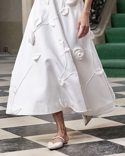 NEW $1,750 Zimmermann Matchmaker Rose Appliqué Flare White