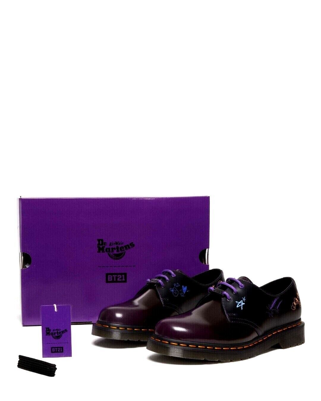 Dr. Martens x BT21 1461 Black Oxford Leather Shoes 3 eyes