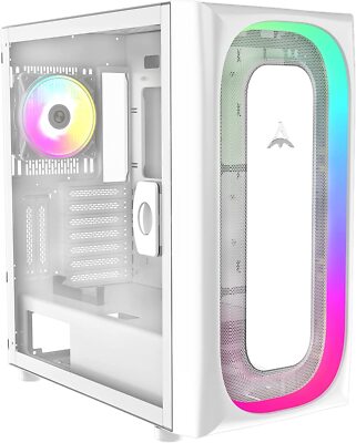 ALSEYE Ai-Pro White ARGB Mid-Tower PC Gaming Case E-ATX Computer Case Type-C