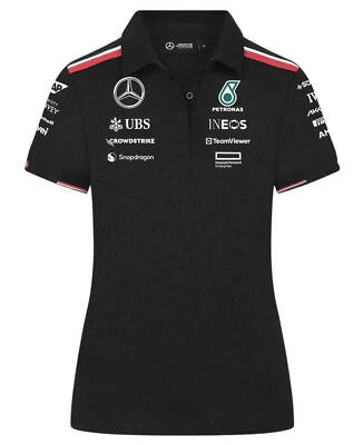 トップス S/S TEAM POLO fcrb 24ss Mercedes AMG Petronas F1 Women's 2024 Team Polo Shirt