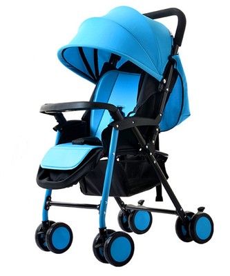 City Buggy Hello Panda Ultra Leicht Waschbarer Sitzbezug Twist Funktion, blau