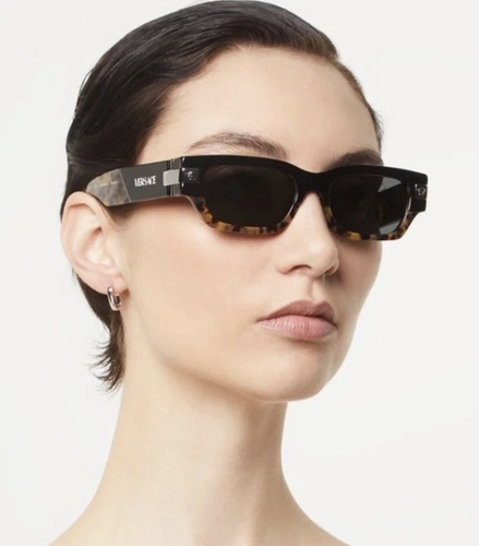 Pre-owned Versace 0ve4465-545687 Havana Sunglasses