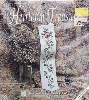 Designs For The Needle Heirloom Treasure Cross Stitch Kit #5226 Rose Bell Pull