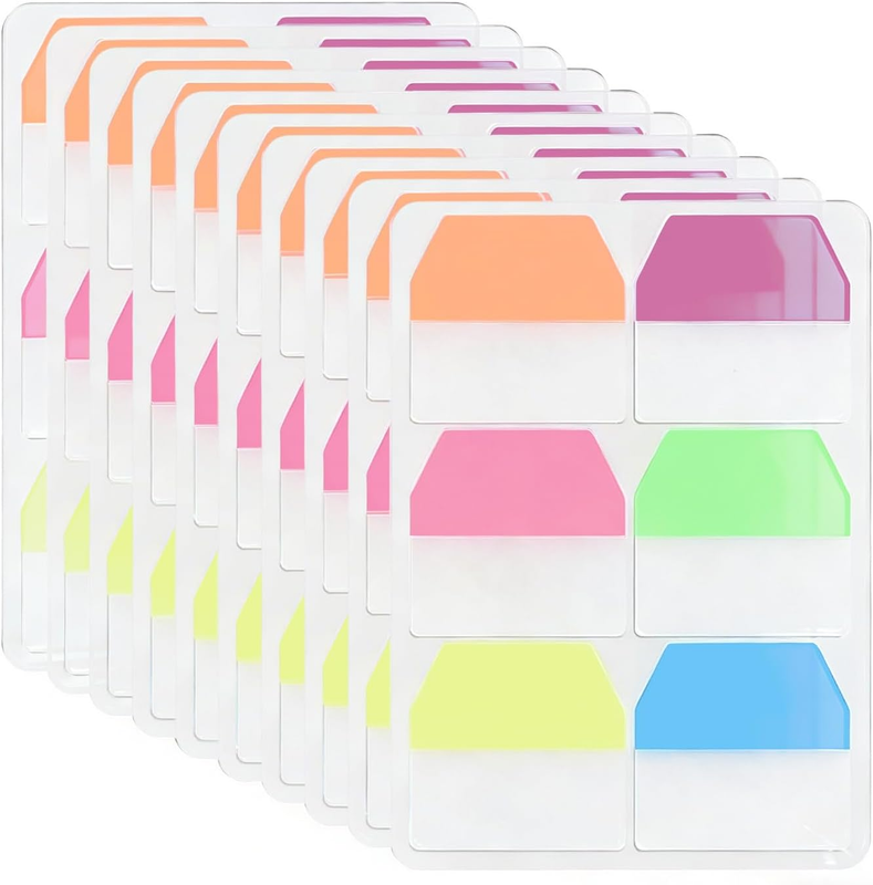 Sticky Index Tabs - 1200 Pieces 1 Inch Colored Page Markers File Tabs Flags Stic