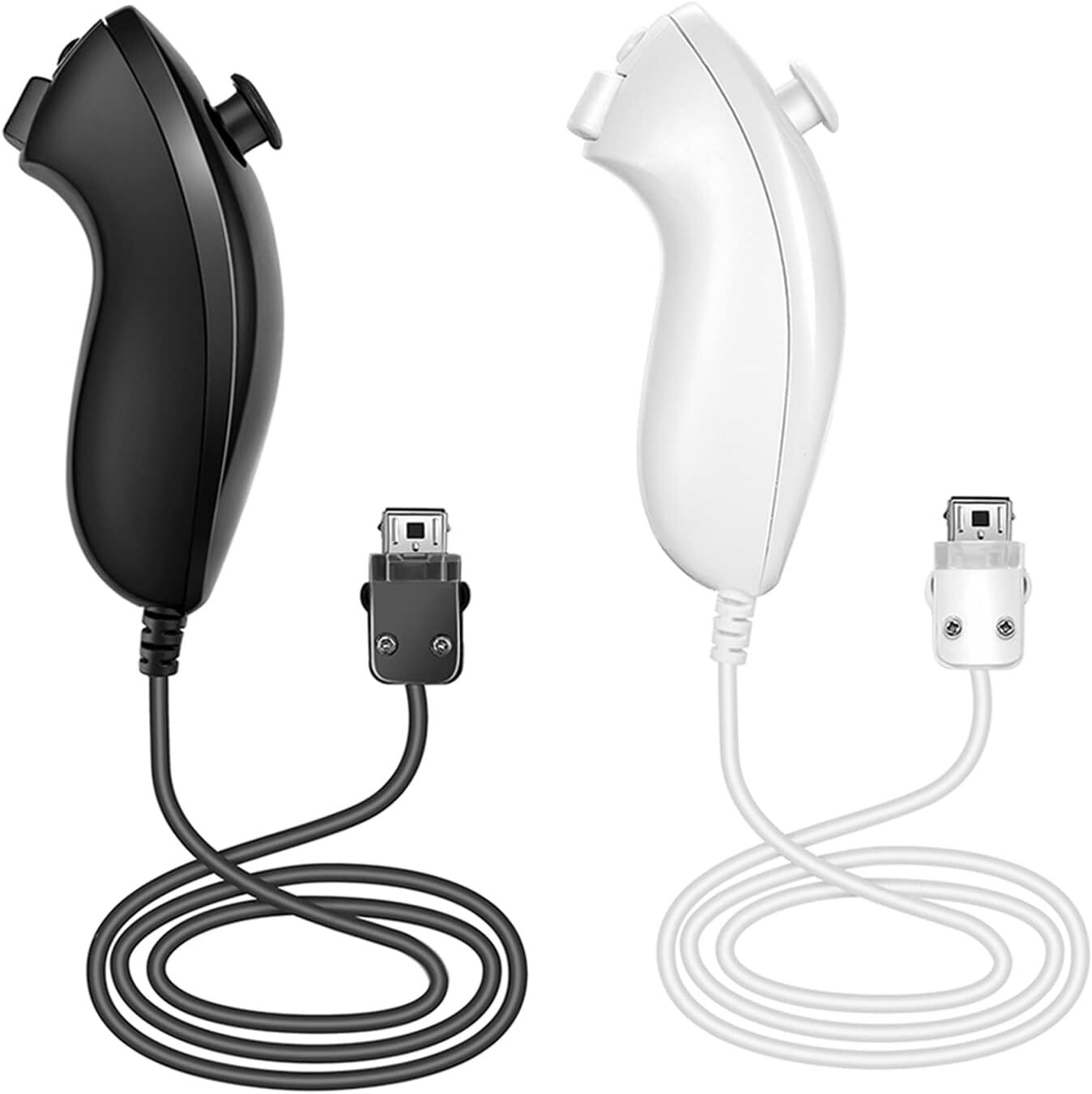 1/2Pack Wii Nunchuck Black White For Nintendo nunchucks for