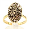 Diamond & 10ct Yellow Gold Dress Ring Fine Wedding Statement Jewellery Size P-1.JPG
