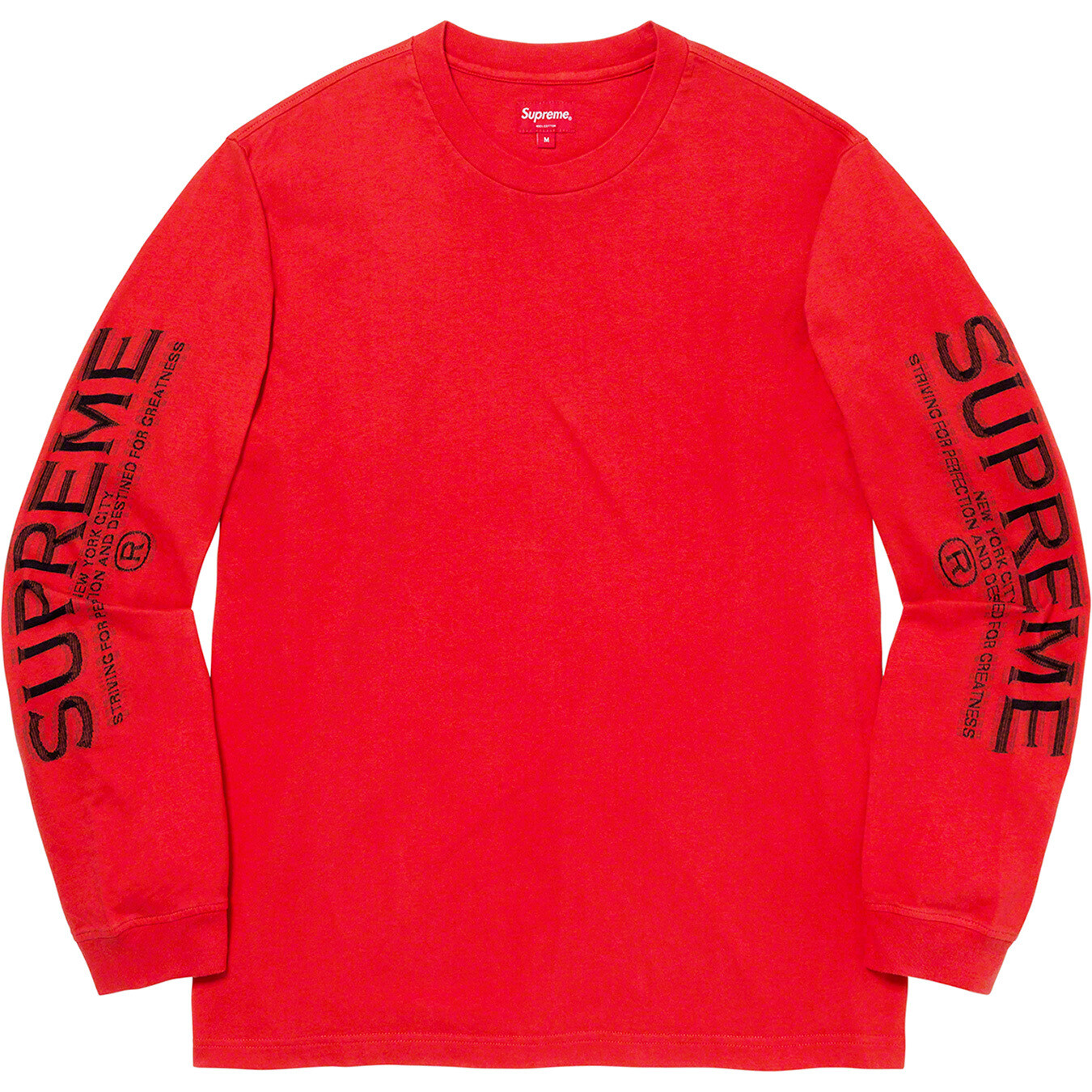 🔥 Supreme Intarsia Sleeve L/S Top Color Red Extra Large XL