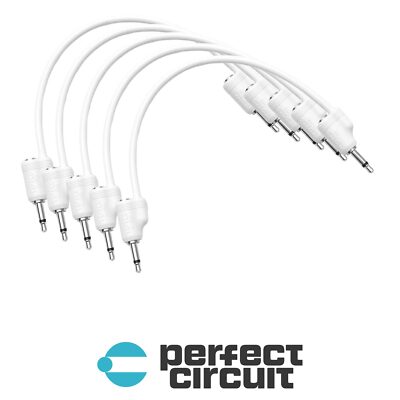 Tiptop White Stackcable Patch Cable (5-Pack) 20CM EURORACK NEW PERFECT CIRCUIT