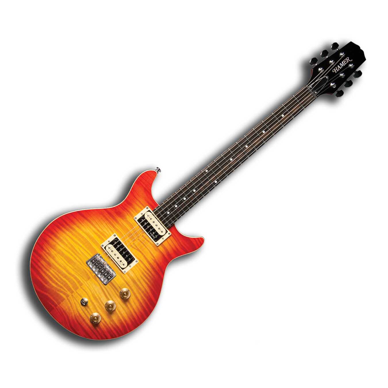 Hamer Sunburst Electric Guitar Cherry Sunburst Flame Maple Hamer Sunburst Electric Guitar Cherry Sunburst Flame Maple