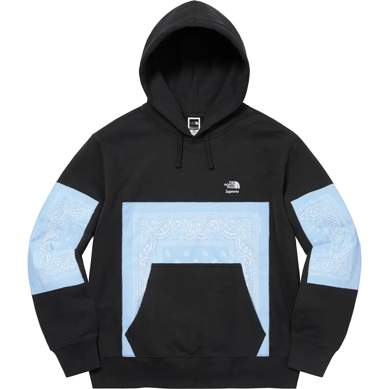 Pre-owned Supreme The North Face Bandana Hooded Sweatshirt 3colors In Black