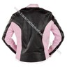 Pre-owned Usa Bikers Dream Apparel Ladies Black & Pink Cowhide Leather Racer Style Biker Jacket – Sizes Xs-4x