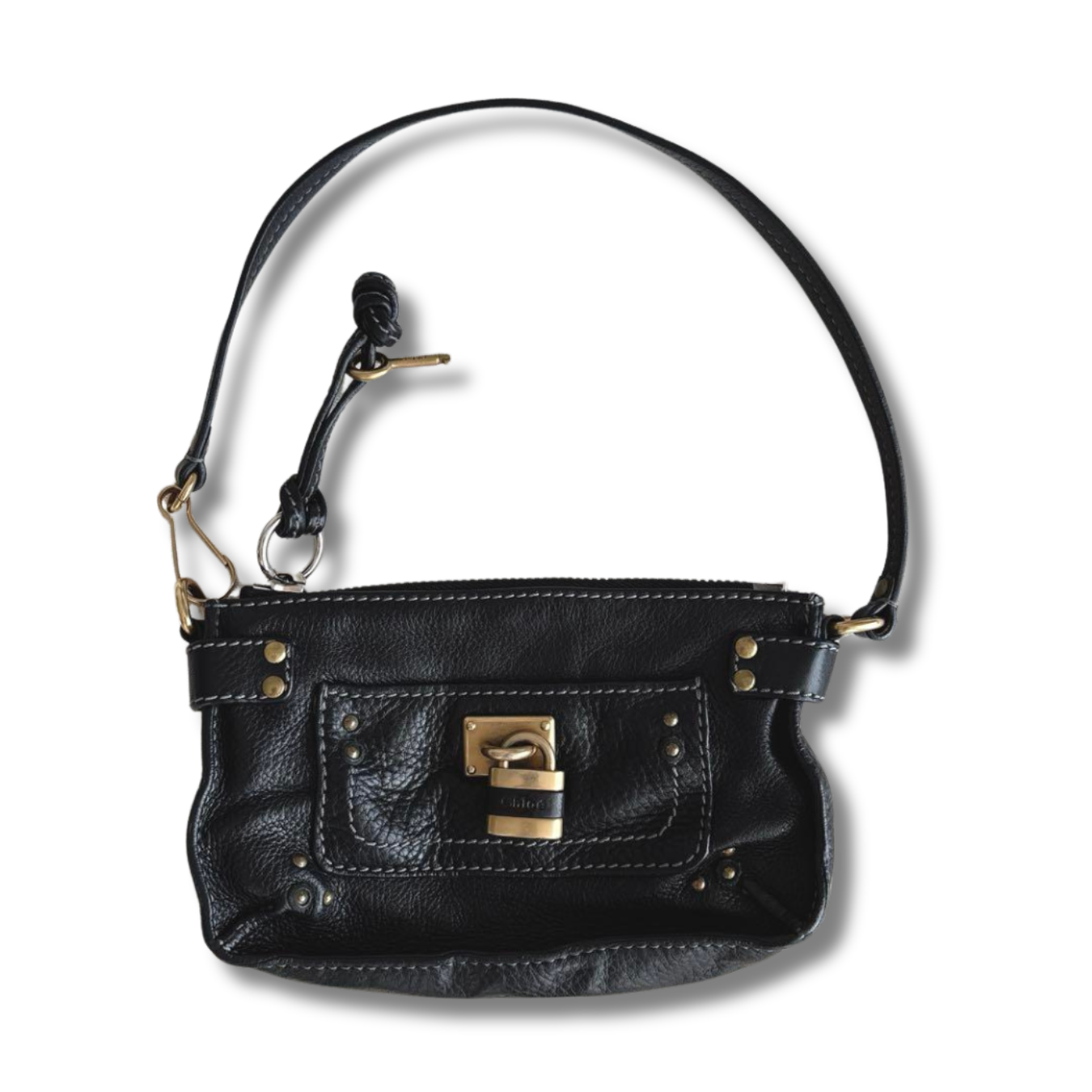 Chloe Paddington Mini Leather Black Rare Vintage Paris Limited