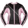 Pre-owned Usa Bikers Dream Apparel Ladies Black & Pink Cowhide Leather Racer Style Biker Jacket – Sizes Xs-4x