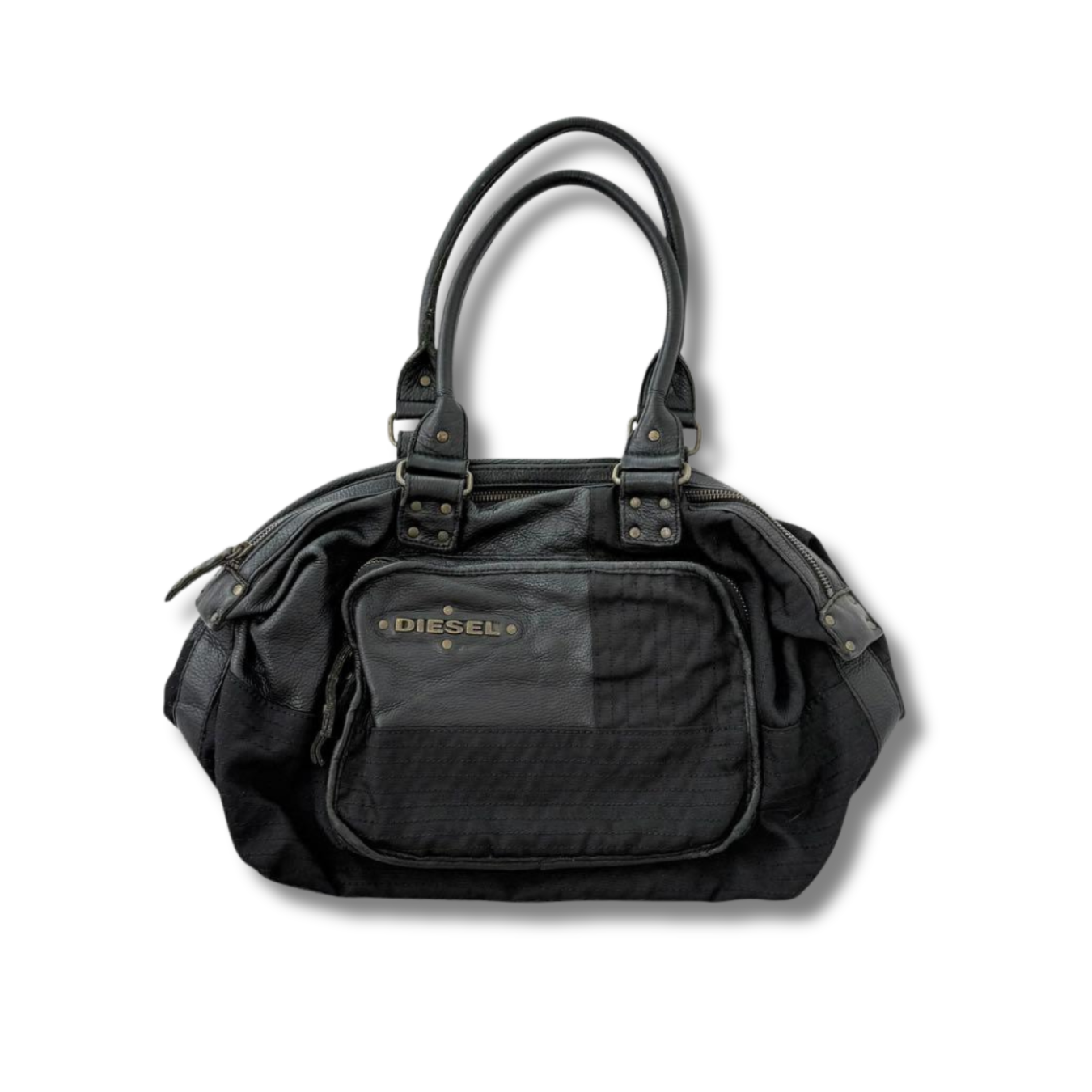 DIESEL Boston Bag Canvas Leather Docking Archive 00s