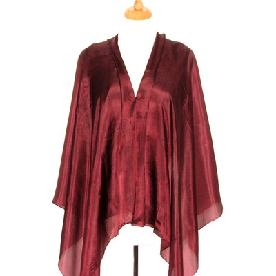 Women39s 100 Satin Silk Scarf  Burgundy  Solid  78quot X 36quot