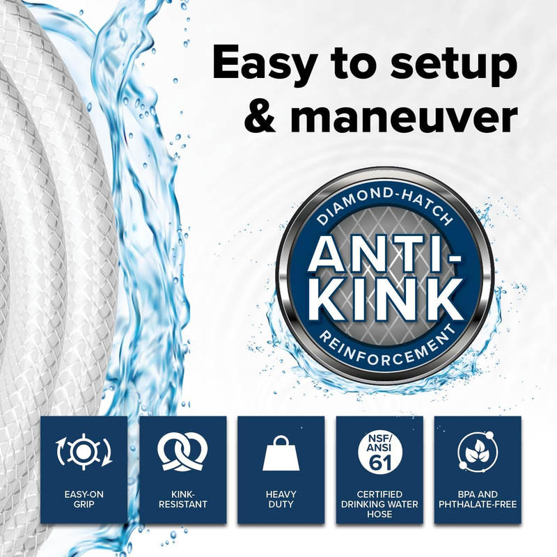 TastePURE 25-Ft - RV Drinking Water Hose - Contains No Lead, No BPA & No Phthala