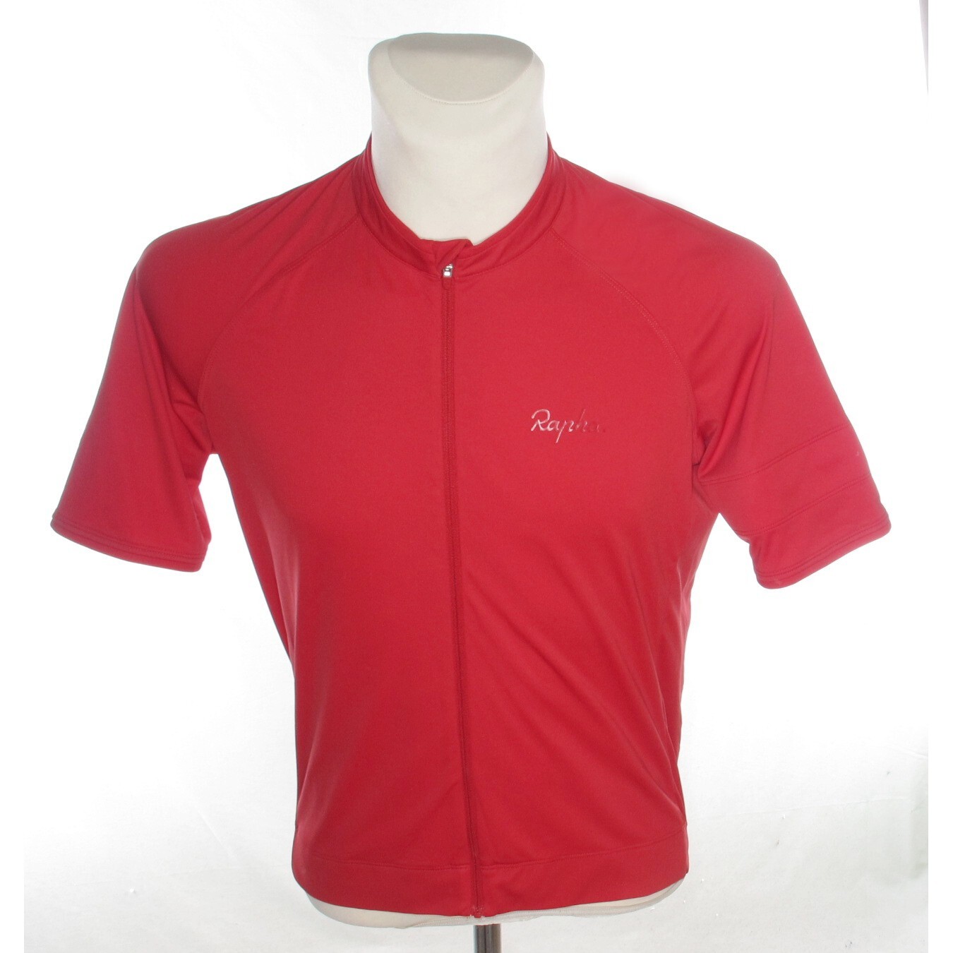 RAPHA Men's Red Short Sleeve Core Jersey Full Zip Top L